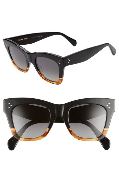 celine flat top glasses|celine 50mm polarized square sunglasses.